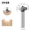 WSOOX 4PCS Point Cutting Round Over Bit Set with 1/4"