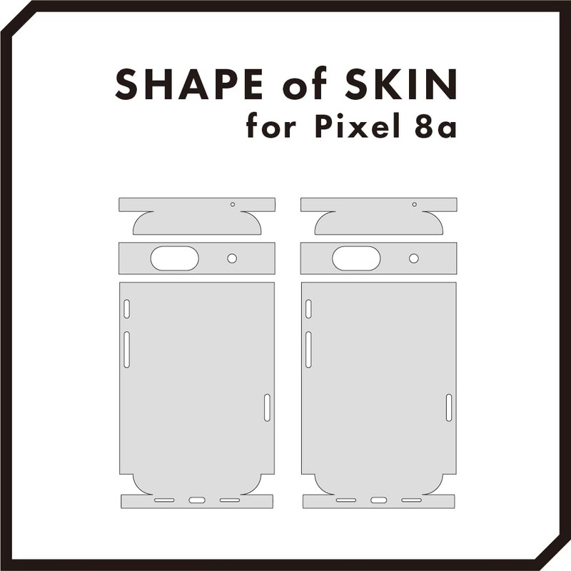 wraplus Skin Seal Compatible with Pixel8a [Black] Full Surface Protective