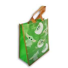 Legacy Licensing Partners The Mandalorian Baby Grogu Reusable Tote Bag - 13.5 x 15 Inch (Unknown Species)
