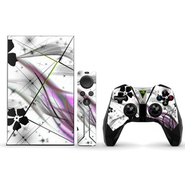 MightySkins Skin Compatible with NVIDIA Shield TV wrap Cover Sticker Skins Gray World