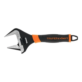 Truper Expert PET-10XA Llave ajustable (perico) 10" boca ancha Comfort Grip