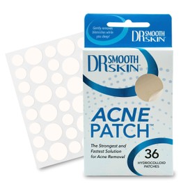 2 Pack - Dr Smooth Skin Acne Patch, 36 Hydrocolloid Patches, Blemish Remover, Acne Remover, 2 Size Patches 8mm, 12mm (2 Pack)