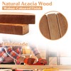 KINGSOW 2Pack Wooden Coat Hooks: Folding Rustic Wall Mounted Hook