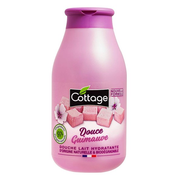 Cottage Moisturising Shower Milk – Sweet Marshmallow – 97% Natural Ingredients – Made in France – 250 ml