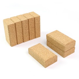 SCOTTCHEN Cork Sanding Block, Cork Punching Pad,Cork Sewing Block, 4-1/4" x 2-3/8" x 1-3/16", Hand Sanding Tool for Woodworking, Furniture Repair, Leather Craft - 8 Pack