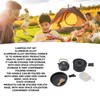 Camping Cookware Portable Nonstick Pot and Pan Set with Kettle