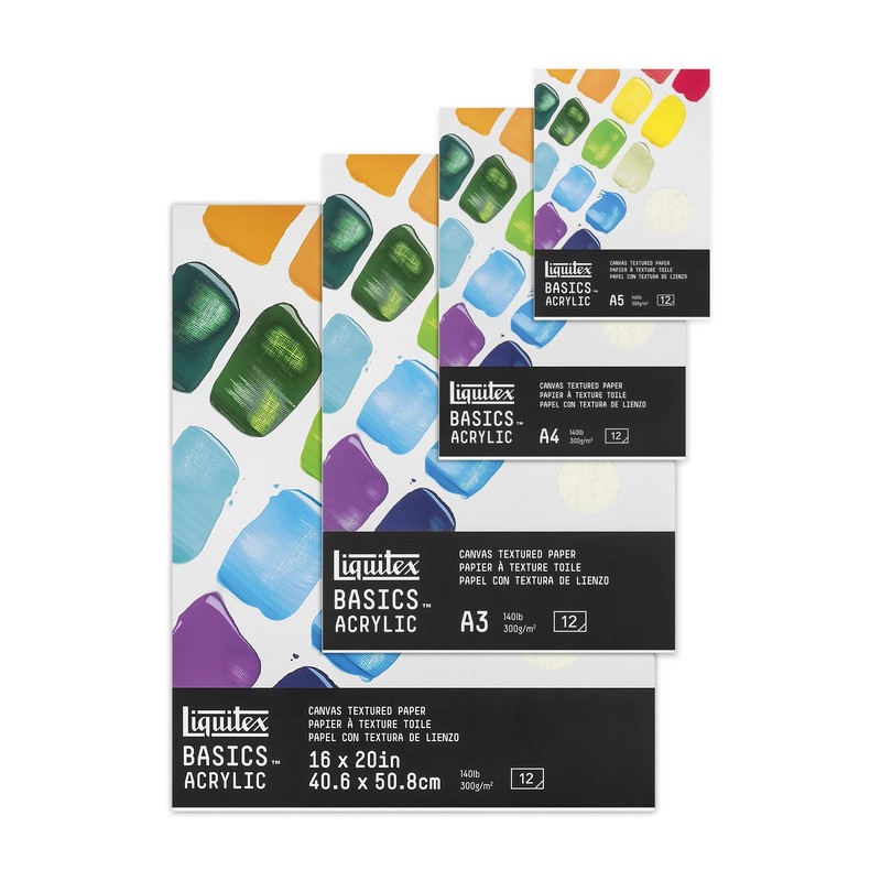 Liquitex Basics Blocco Carta Finitura Tela 300 g - A5