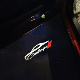Courtesy Light Car Curtain LED Lamp Dodge Logo LED Logo Projection HD 2 Pack Fits Dodge Challenger RT SRT SXT GT SE-No16 (Dodge Challenger (2015-2020), Challenger)