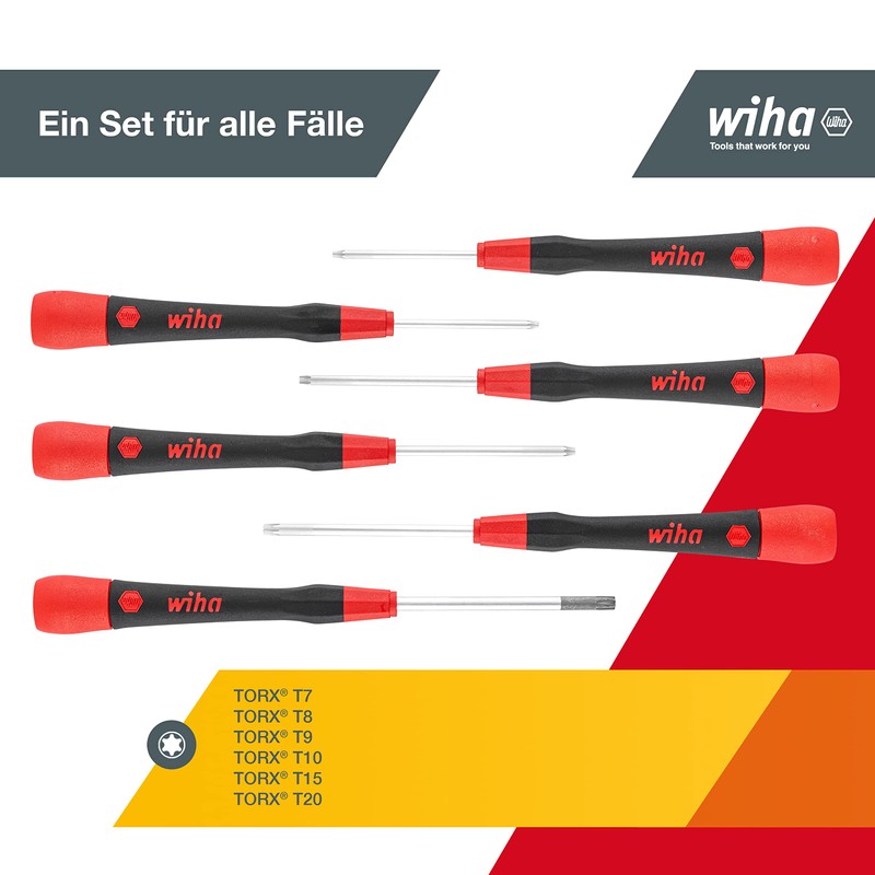 Wiha PicoFinish® (42996) Precision Screwdriver Set (42996) 7-Piece Hexagon Socket