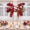 Dark Red Flowers 5PCS Artificial Orchids 41" Long for Tall