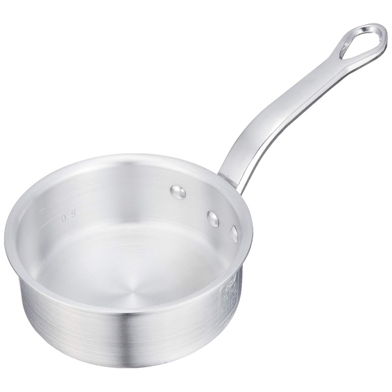 EBM アルミ プロシェフ 浅型片手鍋(目盛付)15cm