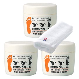 Azuma Shoji Heel, Smooth Cream, 3.5 oz (100 g) x 3, Unscented, Dry Hard Heels, Knees, etc. Foot Pack, Travel Beauty