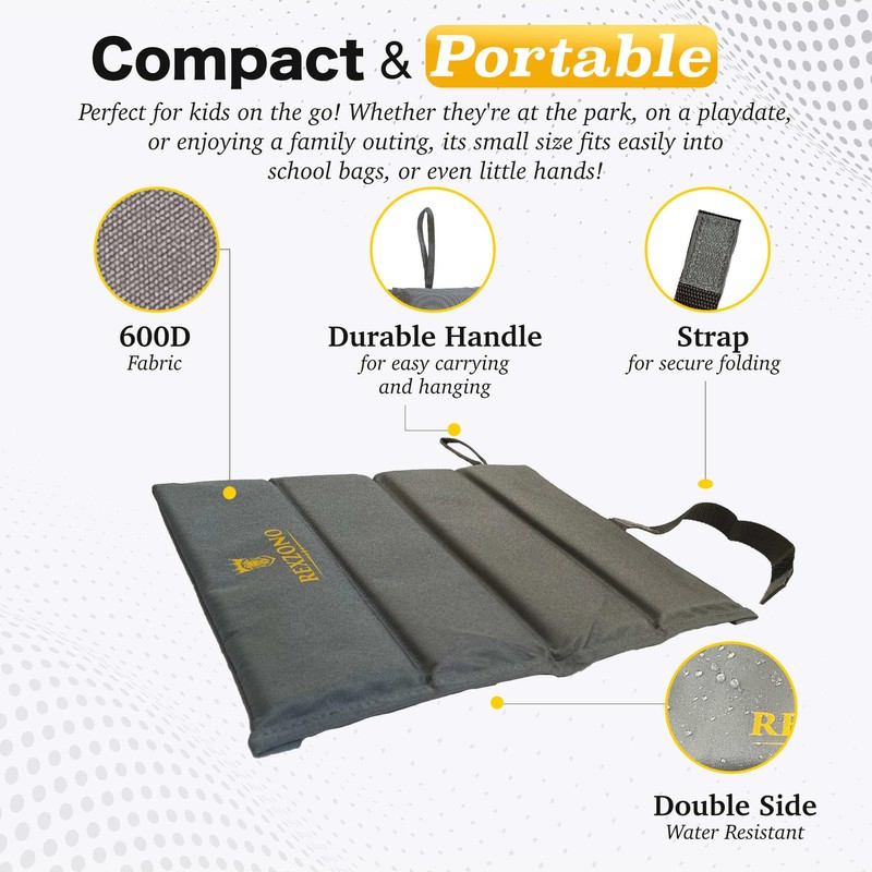 REXZONO Folding Sit Mat - Waterproof, Moisture-Resistant, Portable Sitting Cushion.