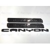 GMC Overlay 3PCS Gloss black Door Rear Elevation Canyon Emblems