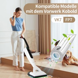 ZQZiQi 12 St1ck Staubsaugerbeutel f1r Vorwerk Kobold VK7 FP7,Filtert1ten f1r Vorwerk Akkusauger VK7 FP7,Ersatz Staubbeutel,Staubsauger Beutel Ersatzteile
