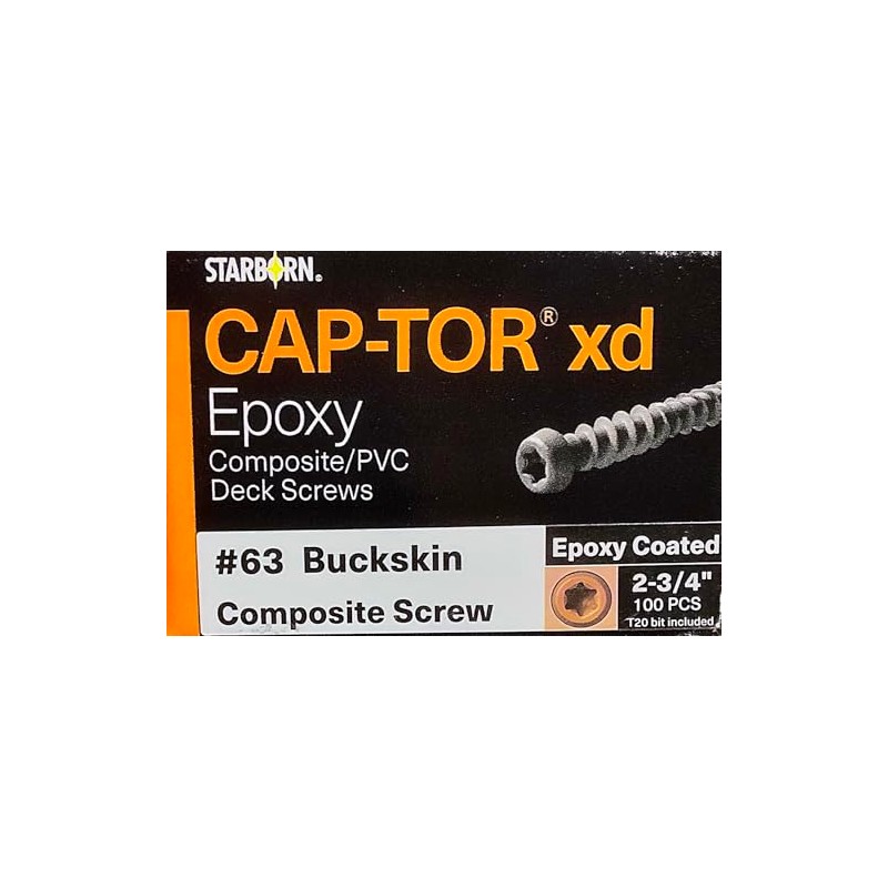 Starborn Cap-Tor XD Epoxy Coated Capstock & Composite Screws; #63