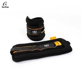 Athletic Works 5lb Pair Ankle & Wrist Weights (2pcs, Each One is 2.5LBS), Adjustable Strap - Pack Size: 2 Pack