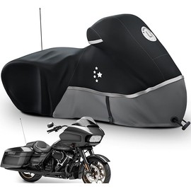 Motorcycle Cover Storage for Touring Models Harley Davidson Road King,Road Glide,Street Glide, Electra Glide,Heritage Classic,Low Rider-ST,and Most Motorcycles Gray