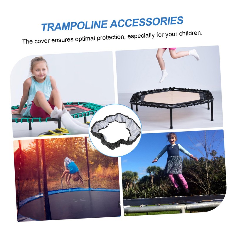 GRIRIW 1Pc Trampoline Protector Cover Durable Black Padding Replacement for