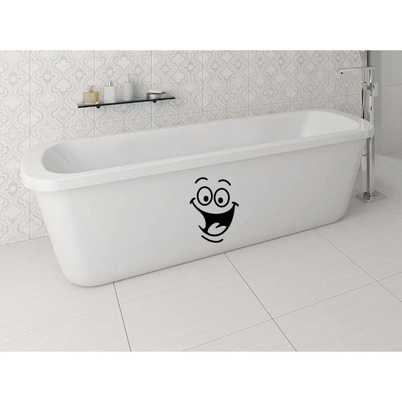 Smiley Face Toilet Sticker Funny Bathroom Stickers Toilet Seat Sticker
