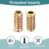 sourcing map 100Pcs Threaded Inserts, M6-1x25 Zinc Alloy Hex Socket
