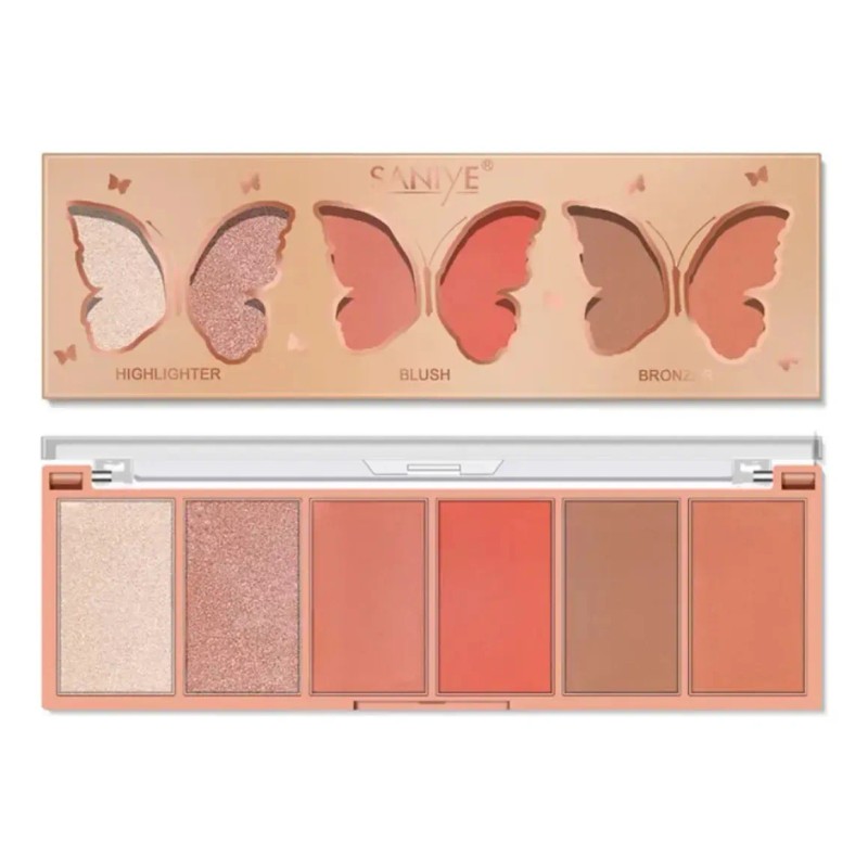 Saniye Paleta Rubor con Contorno e Iluminador 3 Tonos Pack
