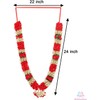 Estationeryhouse Handcrafted Two Artificial Flower Garlands, 24", Red and Gold
