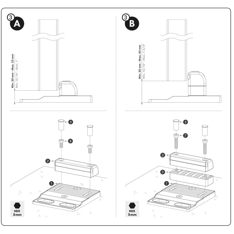 Locinox Sabo floor stop for screwing on double wing gates,