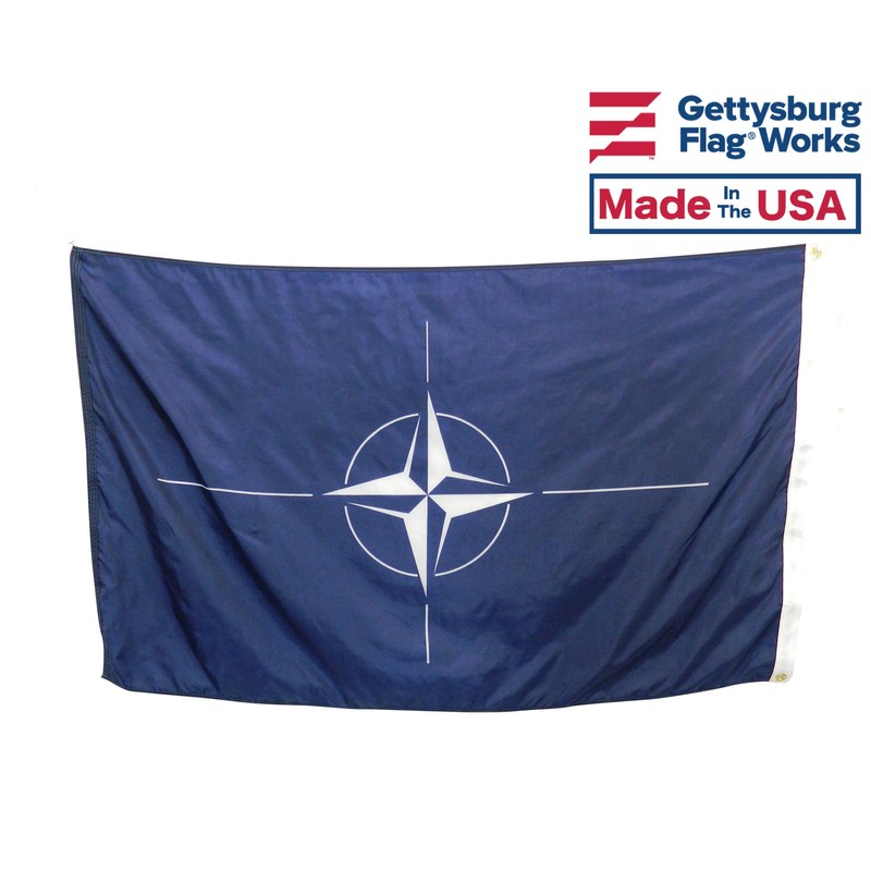 2x3' NATO Flag - Durable All-Weather Nylon, Reinforced Fly End