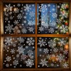 113 PCS Snowflake Window Clings Silver, GeeRic Winter Decorations 4