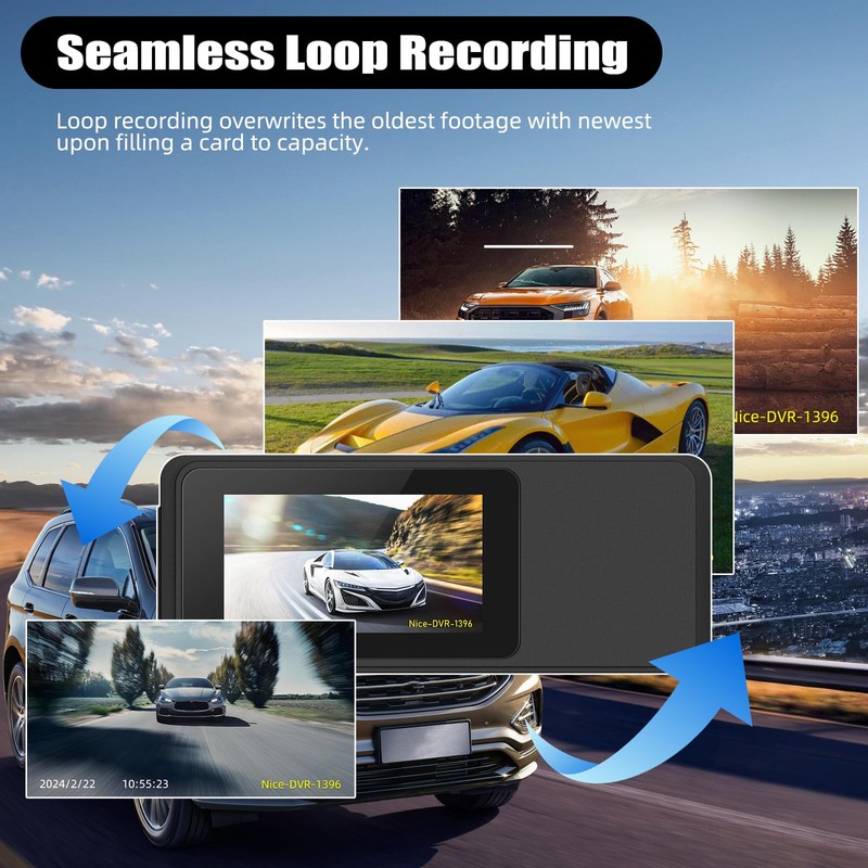 CAMECHO USB DashCam Car 1080P for Android Car Radio, Dash