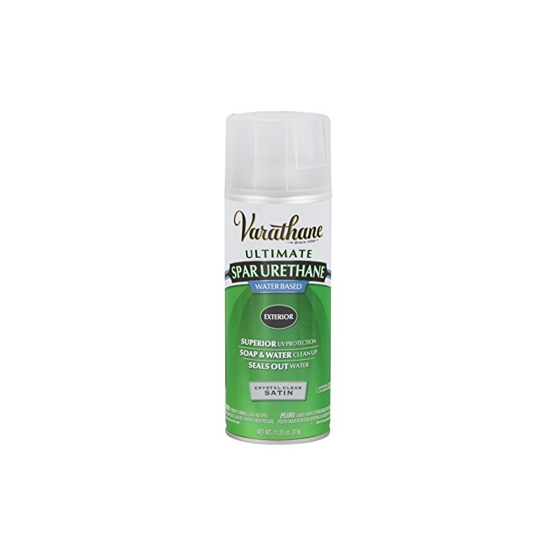 Varathane 250281 Water-Based Ultimate Spar Urethane Spray, 11.25 oz, Satin