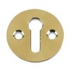 Carlisle Brass Victorian Standard Profile Keyhole OPEN Lock Cover Plate Escutcheon 32mm + Screws (Polished Brass)