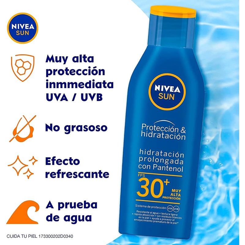Protector Solar Corporal NIVEA SUN Protección E Hidratación Fps30+ 200Ml,