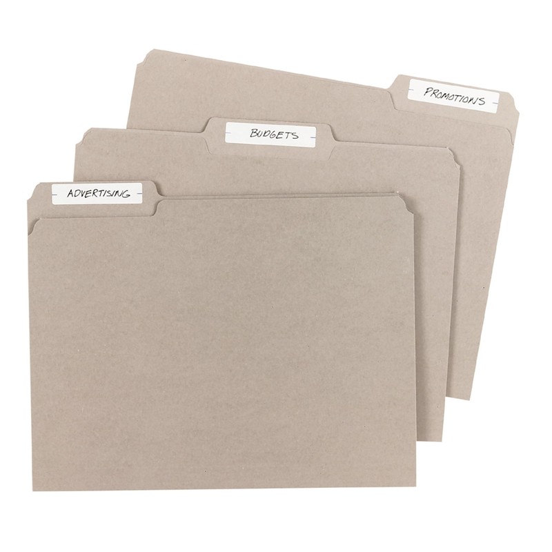 Avery File Folder Labels, 5/8" x 2-3/4", White, Non-Printable, 156