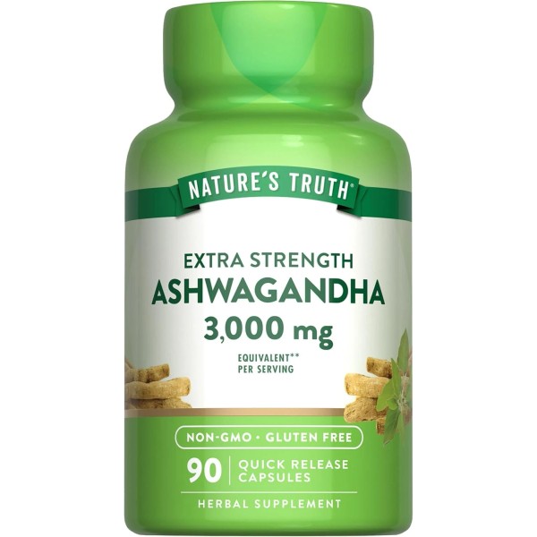 Nature's Truth Ashwagandha Capsules | 3000mg | 90 Count |