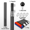 G128 Combo Pack: 16 Ft Telescoping Aluminum Flagpole (Black) &