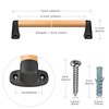 SELEWARE 12 inch Playground Safety Handle Wood Kids Playground Grab