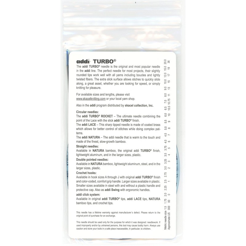 addi Turbo (Plastic) Circular 32-Inch (80cm) Knitting Needle; Size US