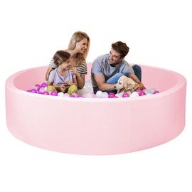 COZYTRAUM Foam Ball Pit for Kid, Kids Soft Ball Pit,Kiddie Balls PoolIdeal Gift Toys for Children, 47 Inch,Pink