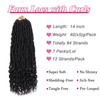 Leeven 7 Packs Faux Locs Crochet Hair With Curly Ends