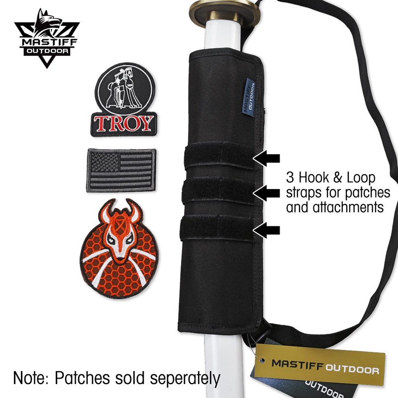 Funda de nailon negro táctica modular para campamento de cosplay,