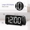 OQIMAX Projection Alarm Clock, Digital Projector Clock with 180° Projector,