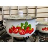 MEGA COOK 6 PC Strawberries Stock Pot Enamel