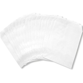 100 Pack White Kraft Paper Bags, 4 x 6, Good for Candy, Cookies, Arts Crafts Items, Party Favor, Sandwich, Jewelry Merchandise- by Pacific Jewelry Displays