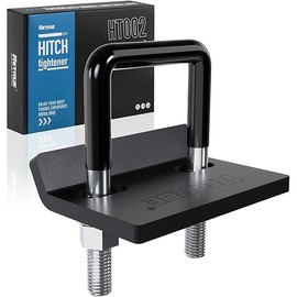 RETRUE Anti Rattle Hitch Tightener 1.25"-2", Rubber Coated Hitch Stabilizer for Trailer Accessories, Anti Rattle Clamp Reduce Movement on Ball Mount Tray Cargo Carrier Bike Rack, 1 pcs, Black