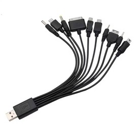 Hididi 10 in 1 Multi Charging Cable, Universal Multiple Charging Cord Cable with 10 Ports for Cell Phones Speaker MP3 MP4 & More