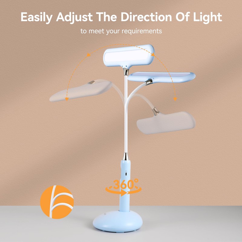 VAVOFO Wireless LED Desk Lamp 6778B - Touch Control, 2700-7000K