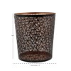 Deco 79 Metal Round Small Waste Bin with Laser Carved