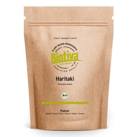 Haritaki Pulver Bio 200g - 100% rein & naturbelassen aus kontrolliert biologischem Anbau - Ayurvedisches Superfood - DE-ÖKO-005 - Biotiva